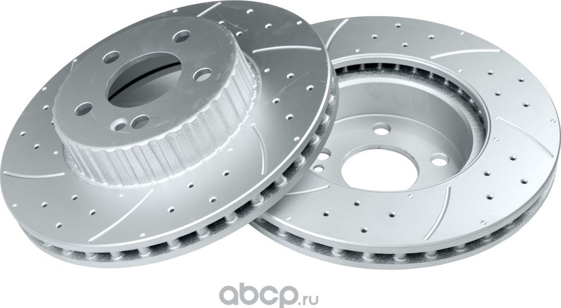 CBR6100_Передние тормозные диски Evolution с перфорацией и насечками, в покрытии (Powerstop). Артикул CBR6100