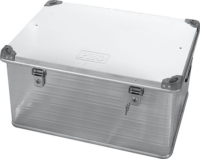 Ящик алюминиевый РИФ усиленный с замком 782х585х412 мм. Артикул E782585412