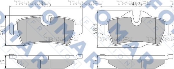 Тормозные колодки Fomar задние для MINI Roadster R59 2011-2015. Артикул FO 845081