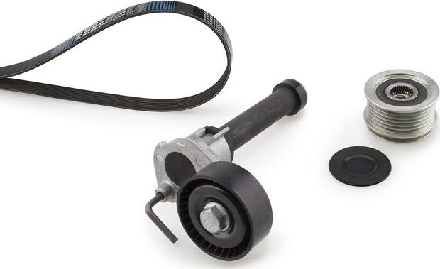 Приводной ремень поликлиновой с роликами (комплект) Gates Micro-V® Kit для Audi A3 II (8P) 2004-2013. Артикул K046PK1113