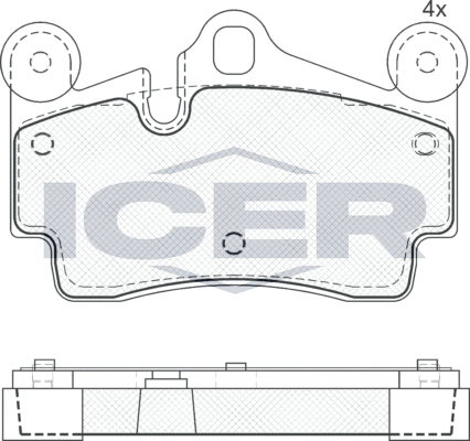 Тормозные колодки Icer. Артикул 181611