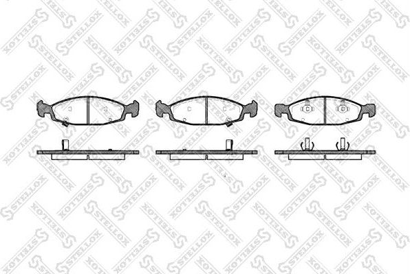Тормозные колодки Stellox передние для Jeep Cherokee II (XJ) 1988-2001. Артикул 747 002B-SX