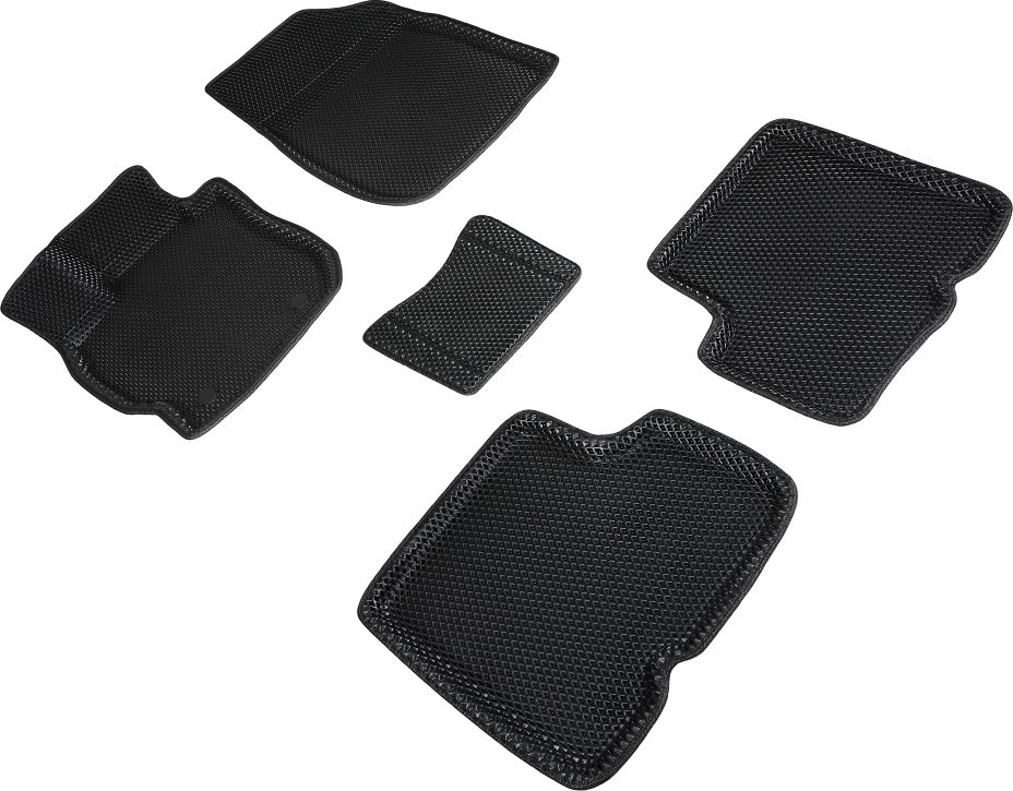 Коврики Seintex 3D EVA Ромб для салона Nissan Almera G15 2013-2026 ЧЕРНЫЕ. Артикул 95234