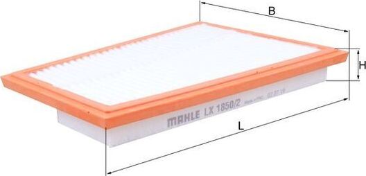 Воздушный фильтр Mahle. Артикул LX 1850/2