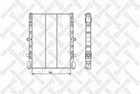 Радиатор охлаждения двигателя Stellox для Scania 3 1988-1996. Артикул 81-03313-SX