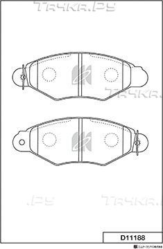 Тормозные колодки MK Kashiyama. Артикул D11188
