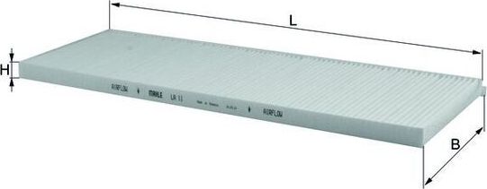 Салонный фильтр Mahle-Knecht. Артикул LA 11