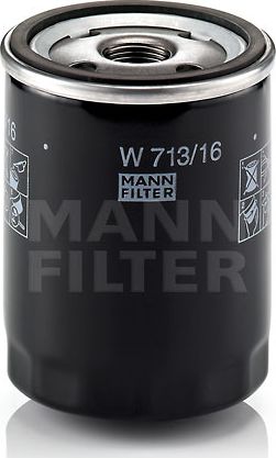 Масляный фильтр Mann-Filter для Fiat Palio I 1996-2012. Артикул W 713/16