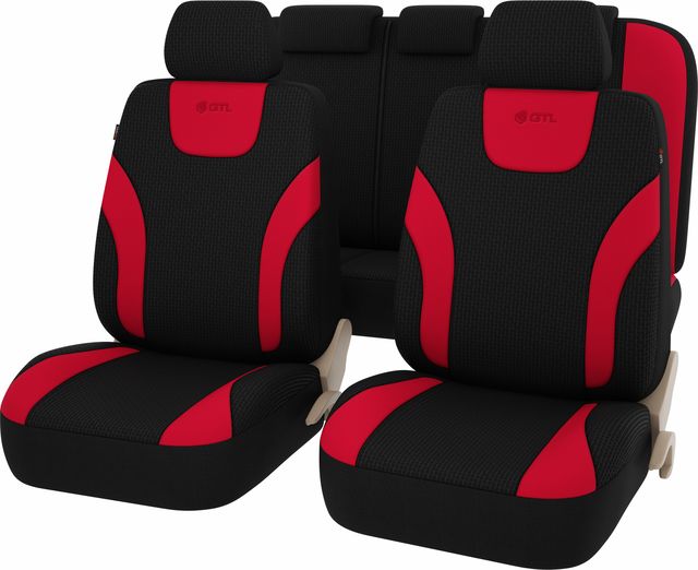 Чехлы универсальные PSV GTL Step на сидения, цвет Красный. Артикул 132695