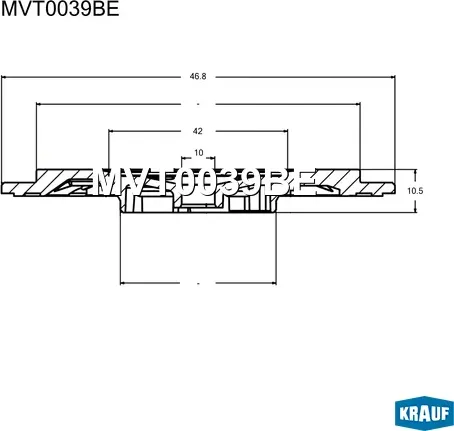 Задняя пластина турбокомпрессора (Krauf). Артикул MVT0039BE