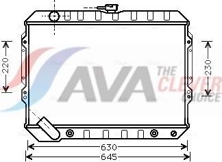Радиатор охлаждения двигателя AVA. Артикул MTA2089