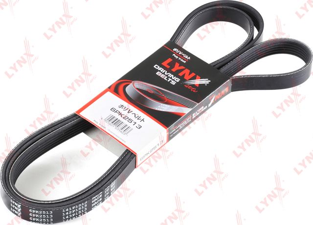 Приводной ремень поликлиновой LYNXauto для Dodge Caravan III 1995-2001. Артикул 6PK2513