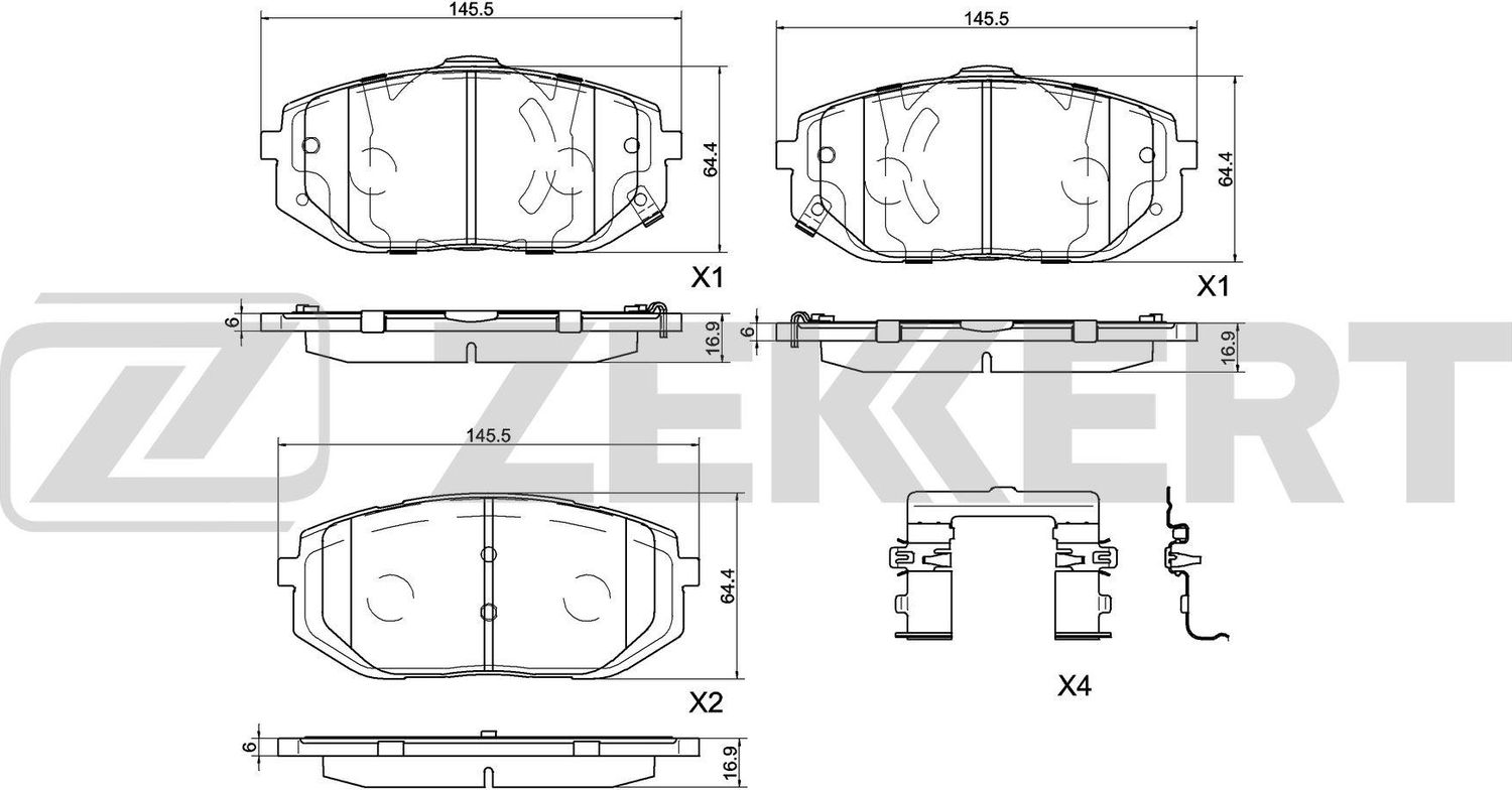 Тормозные колодки Zekkert. Артикул BS-1193