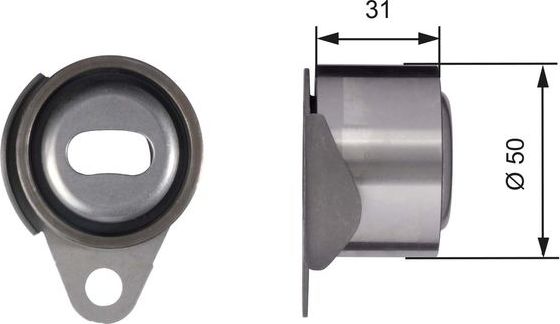 Натяжной ролик (натяжитель) ремня ГРМ Gates PowerGrip®. Артикул T41157