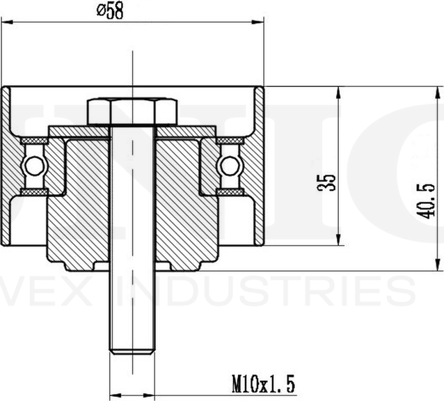 Ролик зубчатого ремня ГРМ направляющий (Unio). Артикул TNS-10091