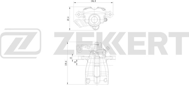 Тормозной суппорт Zekkert (алюминий) задний правый для Opel Zafira A 1999-2005. Артикул BS-8381