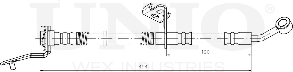 Шланг тормозной (Unio). Артикул BRH-10071