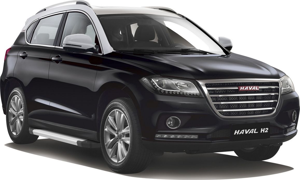 Пороги алюминиевые Rival Silver для Haval H2 2014-2020. Артикул F173AL.9401.1