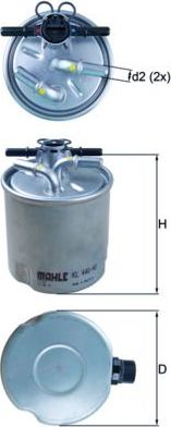 Топливный фильтр Mahle. Артикул KL 440/40