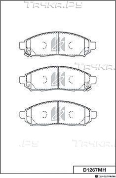 Тормозные колодки MK Kashiyama передние для Saab 9-3 II 2005-2015. Артикул D1267MH