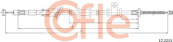 Трос ручника (тросик ручного тормоза) Cofle. Артикул 92.17.2213