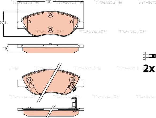 Тормозные колодки TRW. Артикул GDB2228