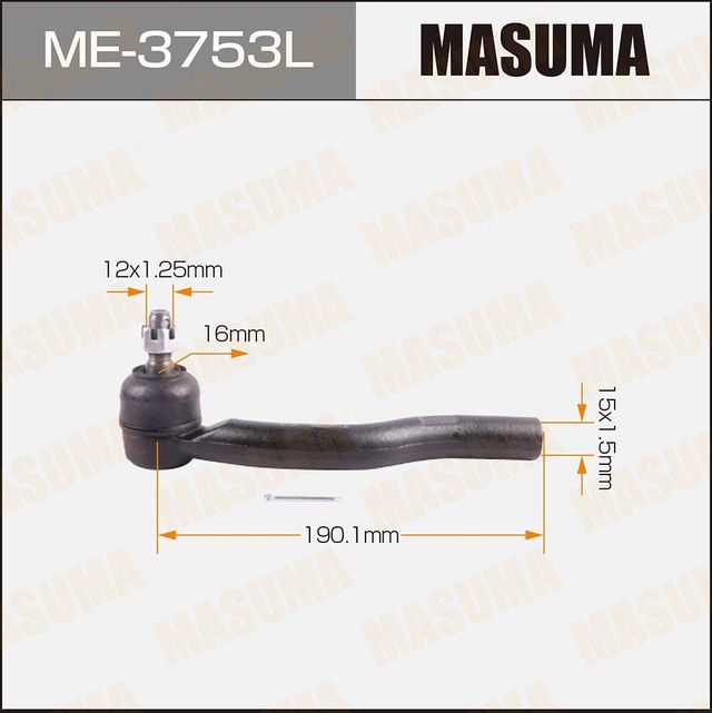 Наконечник рулевой тяги Masuma. Артикул ME-3753L