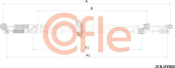 Трос переключения передач КПП Cofle. Артикул 92.2CB.HY001