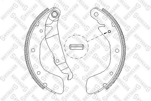 Тормозные колодки Stellox задние для Daewoo Espero 1993-1999. Артикул 409 100-SX