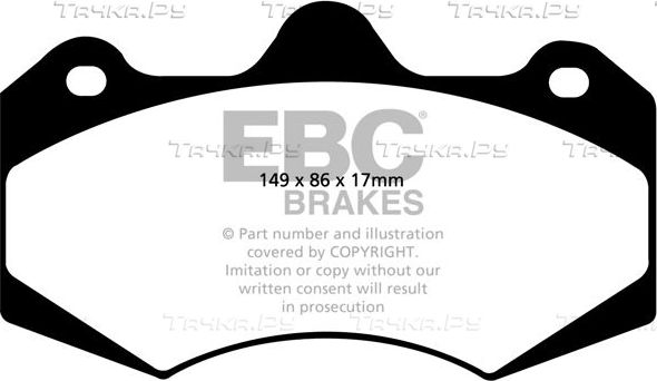 Тормозные колодки EBC Brakes. Артикул DP4042R