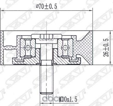 Натяжной ролик приводного ремня BMW 567X5SSANG (SAT). Артикул ST11281440237