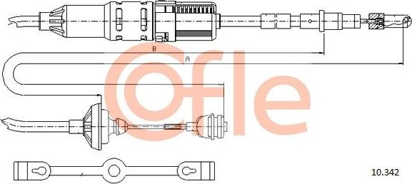 Трос сцепления Cofle. Артикул 92.10.342