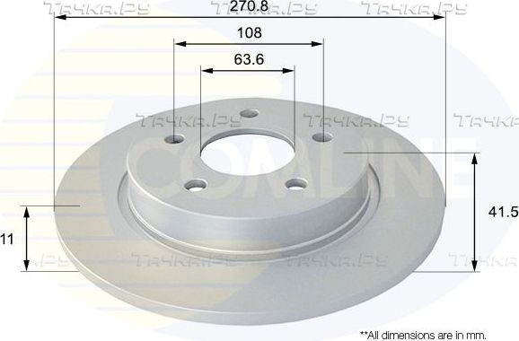 Тормозной диск Comline COATED. Артикул ADC1262V