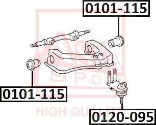 Шаровая опора Asva. Артикул 0120-095