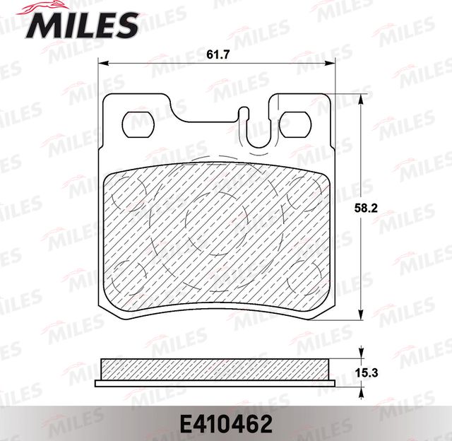 Тормозные колодки Miles (Low-Metallic). Артикул E410462