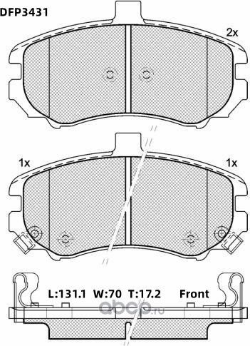 Колодки тормозные дисковые Double Force Double Force. Артикул DFP3431