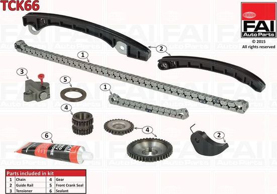 Цепь ГРМ FAI AutoParts. Артикул TCK66