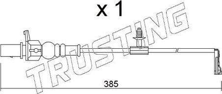 Датчик износа тормозных колодок  Trusting. Артикул SU.348