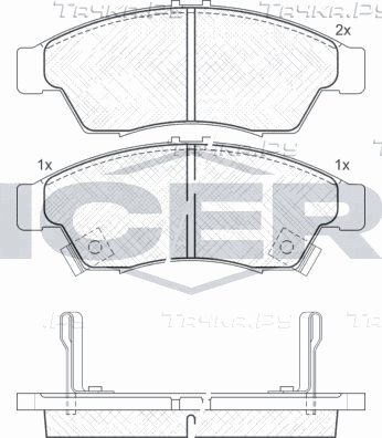 Тормозные колодки Icer. Артикул 181453