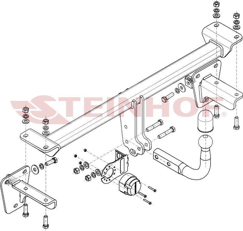Фаркоп Steinhof для Mercedes-Benz GLA-Класс II H247 2020-2026. Артикул M-163