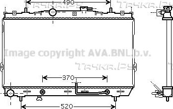 Радиатор охлаждения двигателя AVA. Артикул HY2186