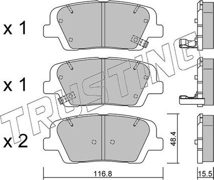 Тормозные колодки Trusting. Артикул 918.0