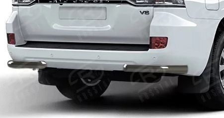 Защита RusStal заднего бампера уголки d63 (секции) для Toyota Land Cruiser 200 2012-2015. Артикул TLCZ-001649
