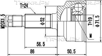 Шрус наружный (граната) Dynamatrix. Артикул DCV818036