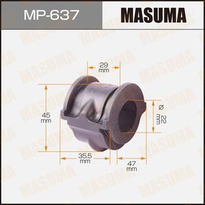 Втулки стабилизатора Masuma передние для Nissan Cefiro A33 2000-2003. Артикул MP-637