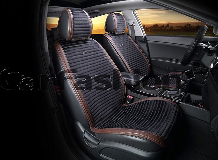 Накидки универсальные CarFashion Monaco Plus для авто, цвет Коричневый/Черный/Коричневый/Коричневый. Артикул 21853