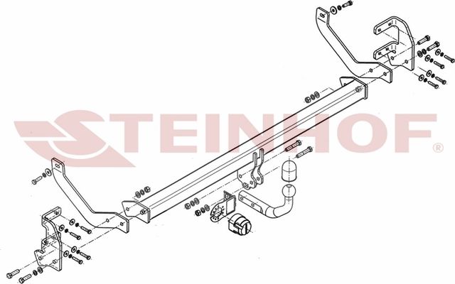 Фаркоп Steinhof для Citroen C5 II лифтбек (кроме 2.7 HDI) 2007-2017. Артикул C-037