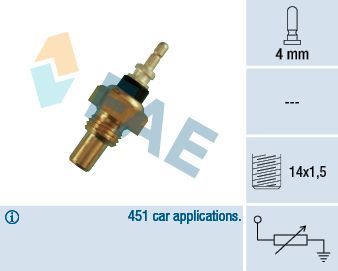 Датчик температуры охлаждающей жидкости FAE для Mercedes-Benz V-Класс I (W638) 1996-2003. Артикул 32220