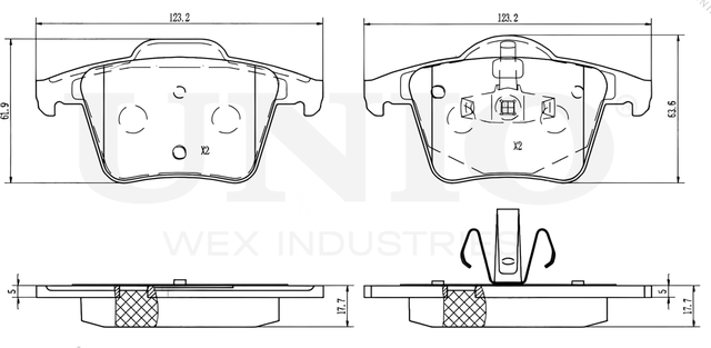 Колодки тормозные диск. задние Volvo XC90 02- (Unio). Артикул BRP-20068