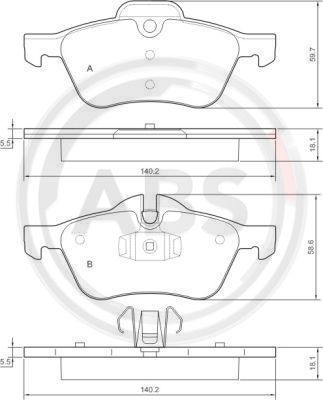 Тормозные колодки ABS. Артикул 37279